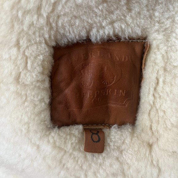 Overland Sheepskin Co. Vintage Sheepskin Coat, size 8, Like New! - Picture 5 of 8